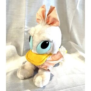 Disney Baby Daisy Duck  Plush Stuffed Animal Pink Bow W/Tag Vintage‎ 1984